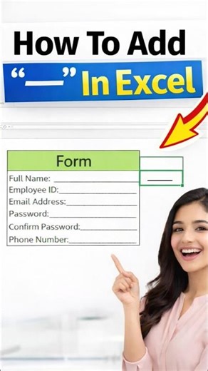 Learn how to add “__” automatically in Excel in Seconds#ExcelShorts#ExcelTips#MSExcel#LearnExcel
