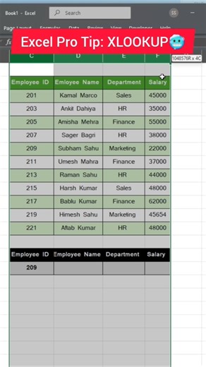 VLOOKUP bhul jaoge! 😲 Seekhen Excel ka Magical XLOOKUP Formula #excel #exceltips