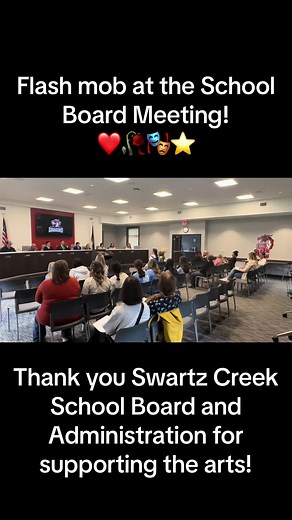 Flash Mob Performance at Swartz Creek School Board Meeting