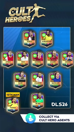 Cult Heroes are coming to #DLS26 on September 16th. Find them by collecting Cult Hero Agents, available in Events, Drafts and the Season Pass. #DLS #DreamLeagueSoccer