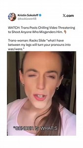 Affirm delusion, ban guns for the sane, then act shocked when a 6’2” man in a skirt threatens to shoot anyone who won’t call him “ma’am.” This is the real threat to women’s safety and school security—progressive ideology shielding violent males while leaving the rest of us defenseless. Follow @ksokconservative for political absurdity and America first content. 🇺🇸💃🏼 | Kristin Sokoloff