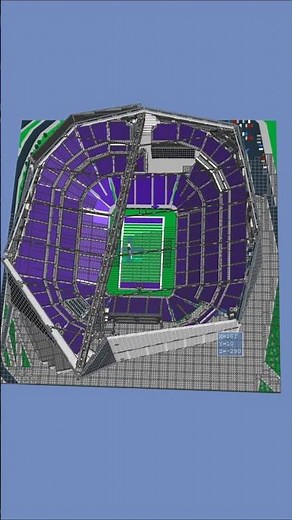 How long did it take to design my LEGO U.S. Bank Stadium model? ⏱️ #nfl #football #skol #lego