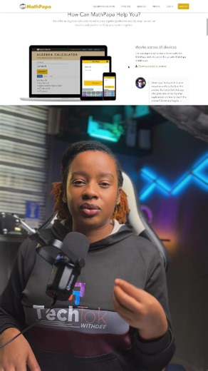 Doreez on Instagram: "If I had this website in secondary school, I’d be a genius by now. Type “MATH” to get the link #techtokwithdee #math #aitutor #tips"