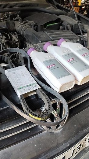 VW Jetta 2.0 Timing Belt & Water Pump replacement 🔥🔥. #automotive #therearhub #shorts #carpart #auto