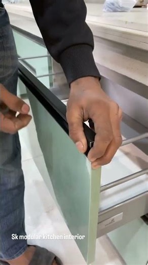 SK home interior modular kitchen g profile handle work