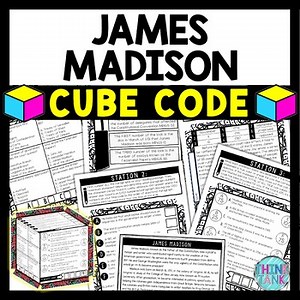 James Madison Cube Stations - Reading Comprehension Activity - US Constitution