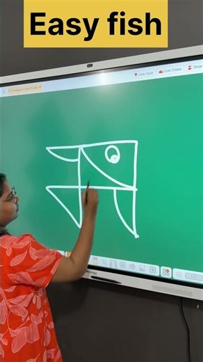 Very Easy how to draw fish easily and Digital board #shorts