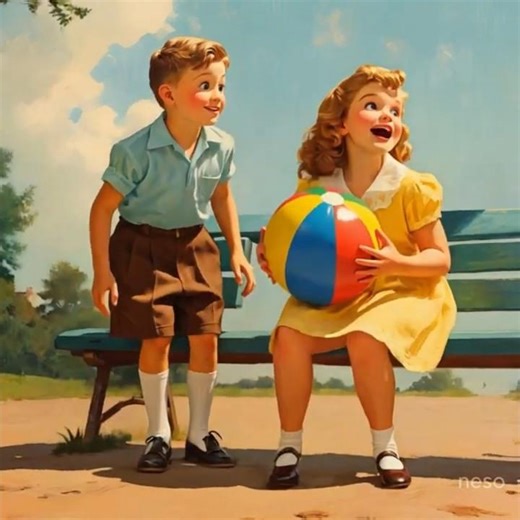 “They grew up together… a 50s love story in anime 🎶 | AI Short”