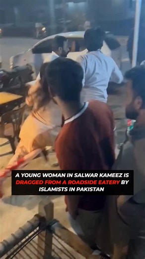 The Verified Source🇮🇳 on Instagram: "the lawless streets of Rawalpindi, Pakistan, on December 14, 2025, a chilling 90-second video captures a brazen abduction: a young woman in salwar kameez is dragged from a roadside eatery by a gang of men in shalwars and kurtas, hurled into a white sedan amid screams and chaos, vanishing into the night. This isn't isolated savagery; it's the grim reality of Jinnah's Islamic republic—where sharia's shadow breeds unchecked misogyny, with over 1,000 abductions