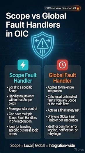 OIC, SCOPE VS GLOBAL FAULT HANDLERS