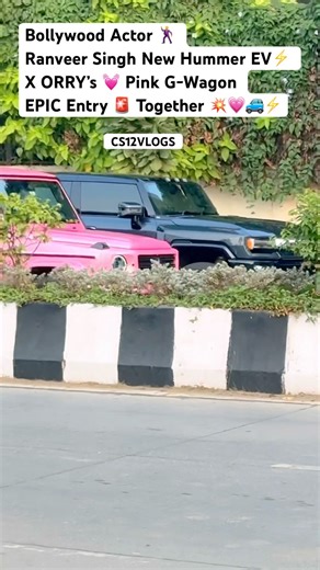 Bollywood Actor Ranveer Singh’s New Hummer EV x ORRY’s Pink G-Wagon Entry at Ambani’s Event #Shorts