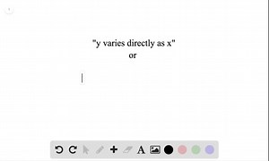 SOLVED:Direct variation models can be described as " y varies directly as x, " or " y is to x."