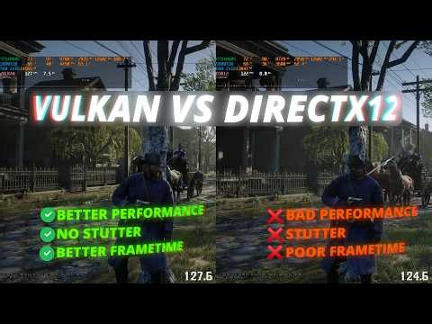 RDR 2 - VULKAN VS DX12 - 4K, ULTRA