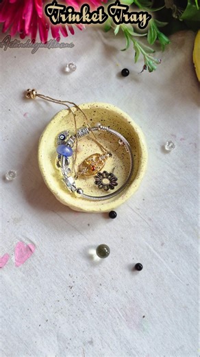 DIY Jewellery Tray using Mouldit Clay! 🌸✨ #clayart #handmade #diy