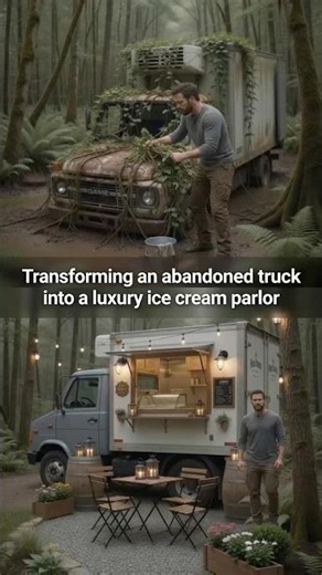Abandoned Refrigerated Truck Turned Into a Luxury Mobile Ice Cream Shop| Restoration by Ethan Carter