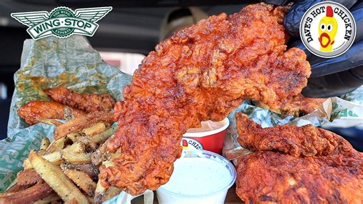 【VartanFresh】酥脆香辣炸鸡，搭配盐焗薯条，裹满酱汁大口吃 |咀嚼音无人声