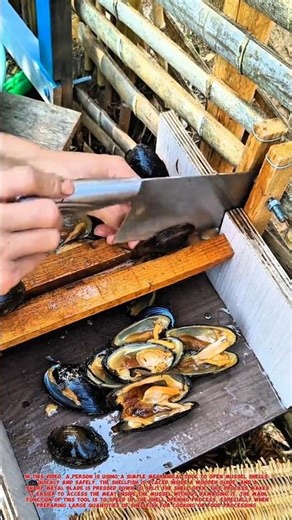 Simple Mussel Opening Tool | Fast Shellfish Processing Technique.