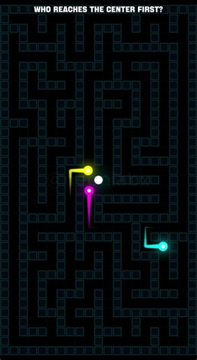 4 Colors vs The IMPOSSIBLE Maze! 🌀⚡️#mazerace #satisfying #physics #neon #shorts