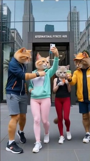 Cats Take Over The Gym! 😹💪 | Funny Cat Showdown #funny #cat #cutecat #meow #viral #youtubeshorts