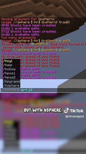 WorldEdit Hacks #4: Making GIANT Spheres in Minecraft! #minecraft #worldedit