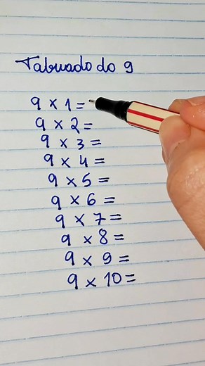 1M views · 5.1K reactions | Tabuada do 9 de um jeito diferente e FÁCIL!! #matematicaenem #math #matematica #professor #Enem | Corvo da matemática | Facebook
