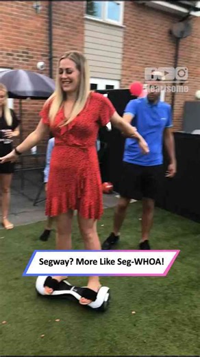 Adult struggles to balance on a Segway – hilarious fail