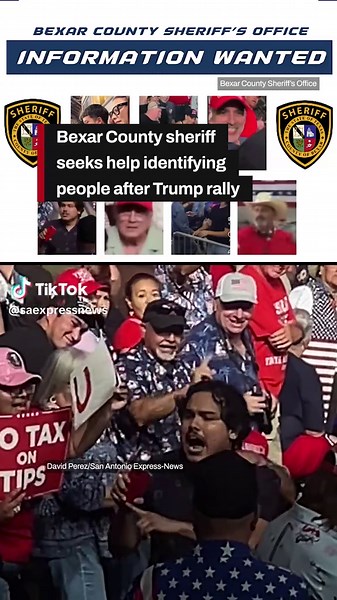 The Bexar County Sheriff's Office is seeking the public's help identifying people following reported altercations at President Donald Trump's San Antonio rally last week. ⠀ #SanAntonio #Trump #Rally #Crime #Politics