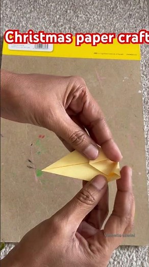 Episode 16/365 Easy Christmas Paper Craft Tutorial/Super Easy Christmas DIY Craft Using Paper 🎄✂️