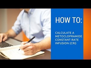 How to calculate a metoclopramide CRI
