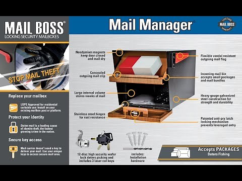 Mail Manager Locking Security mailbox by Mail Boss