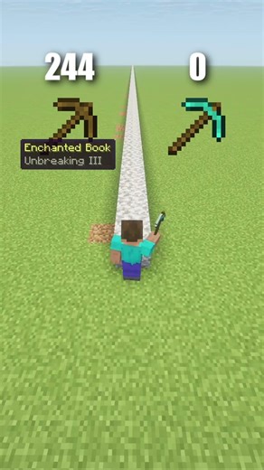 Unbreaking 3 Wood Pickaxe VS Diamond Pickaxe