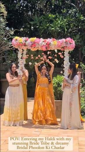 Indian Bridal Entry Dance | Haldi Ceremony | Phoolon Ki Chadar | Sajna, Say Yes To The Dress | #fyp