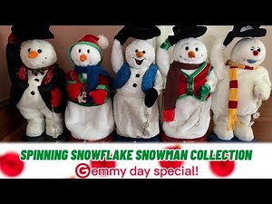 Spinning snowflake Snowman collection!(Gemmy day special)