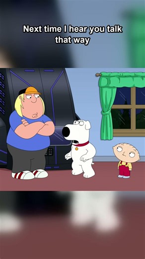 Brian Gets Aggressive with Chris in Family Guy