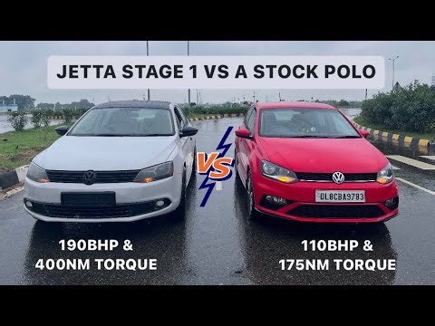 VW POLO VS VW JETTA drag race | The 2.0TDI against the 1.0TSI