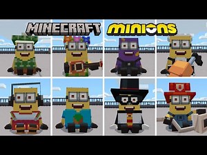 All Minion Costumes in Minecraft x Minions DLC (PC, Xbox, PS4, Nintendo, Mobile)