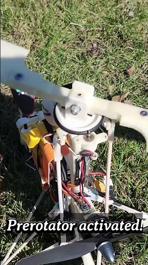 RC Autogyro Pre-rotator activated! #shorts