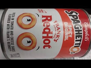 Spicy Original Spaghettios by Campbell's feat. Frank's Red Hot Sauce Food / Drink Review