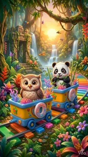 Learn ABC with Animal Train 🚂 | O for Owl and P for Panda | #kidslearning #preschool #abcsong