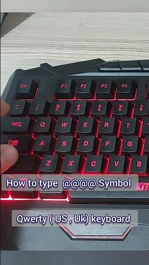 Type @@ at symbol | Qwerty or US keyboard #keyboard #laptop #Qwerty #pc