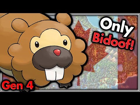 HAPPY CANADA DAY! - Can I Beat Pokemon Platinum with ONLY Bidoof 🔴 Pokemon Challenges