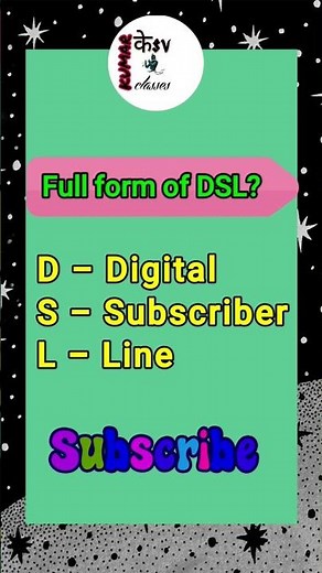 #DSL stands for?|| full form of DSL?| #shortsvideo