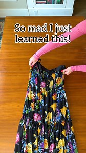 Genius Dress Hack! How to hang long (and heavy) dresses! Great for short closets. #dresses #clothes #wardrobe #laundry | Jeff & Lauren