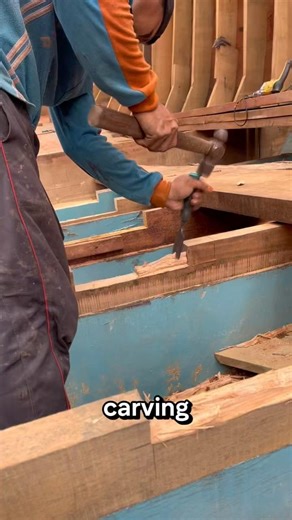 Chisel and Sandpaper, Precision Touch #shorts #woodworking #shipbuilding #fyp