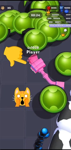 OMG😩👈New game 🐍Snake rus..Boss Lv 15000 🙀 Challenge! Can I Win? #gameplay