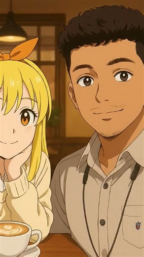 "Cute Anime Couple Café Scene | aesthetic anime edit | anime love moment"