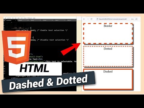 Add Dashed or Dotted Border | HTML and CSS Tutorial