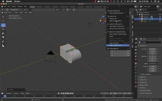 iBlender中文版插件Quick Copy Paste 教程Blender 2.81 - 新的复制和粘贴驱动功能 - 快速Blender