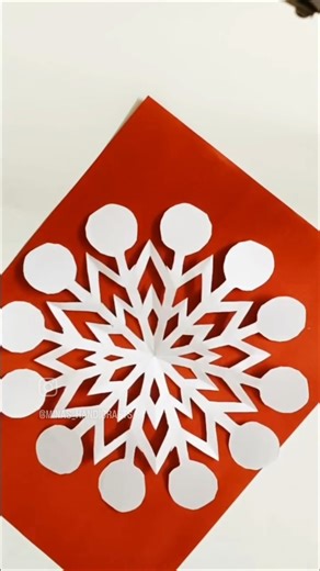 Unique Design Paper Cutting Snowflake #shorts #shortsvideo #papercrafts