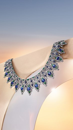BVLGARI Official on Instagram: "FASHIONING A MASTERPIECE Handcrafted by our Maison’s artisans from a suite of thirteen cornflower-blue sapphires totaling 63 carats, the Sapphire Brocade Necklace from Bvlgari Aeterna High Jewelry is set in white gold and complemented by a nest of stunning emeralds and diamonds. #Bvlgari #BvlgariHighJewelry #EternallyReborn #BvlgariAeterna"